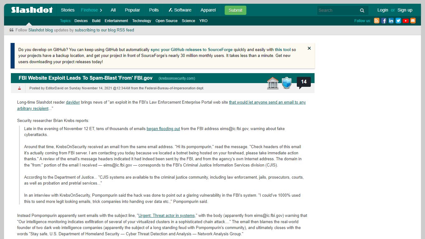 FBI Website Exploit Leads To Spam-Blast 'From' FBI.gov