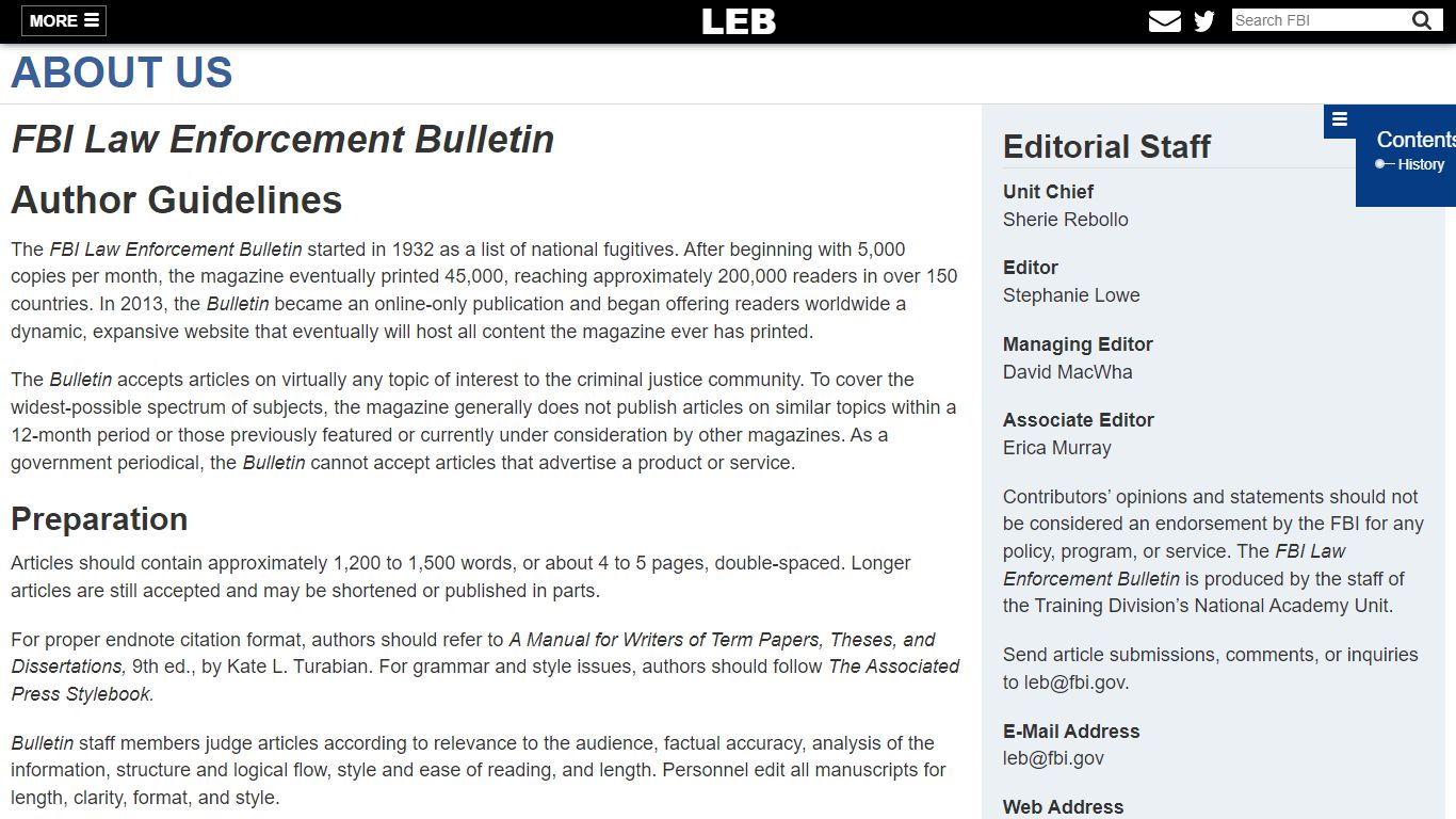 About Us — LEB - Federal Bureau of Investigation